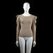 Jacqueline De Yong - sweater - Beige, White - (Storlek: L)