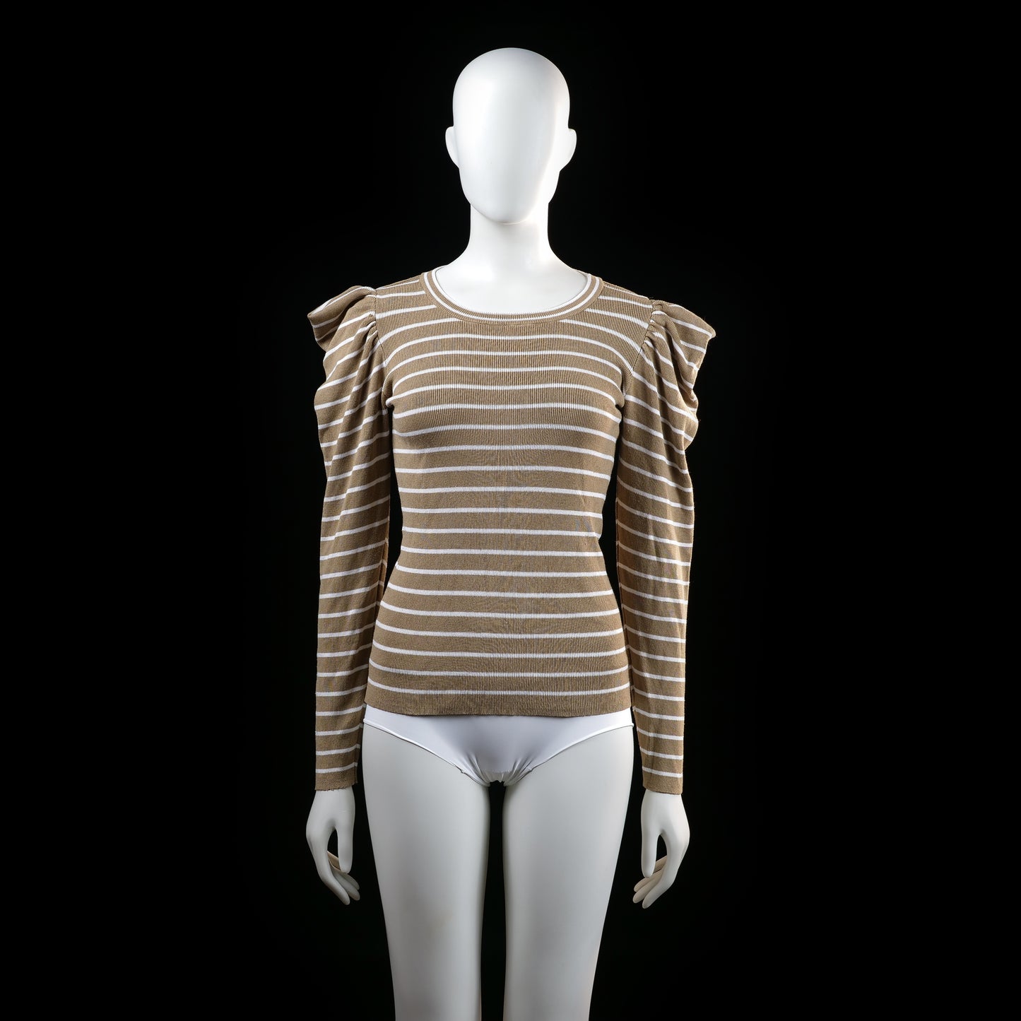 Jacqueline De Yong - sweater - Beige, White - (Storlek: L)