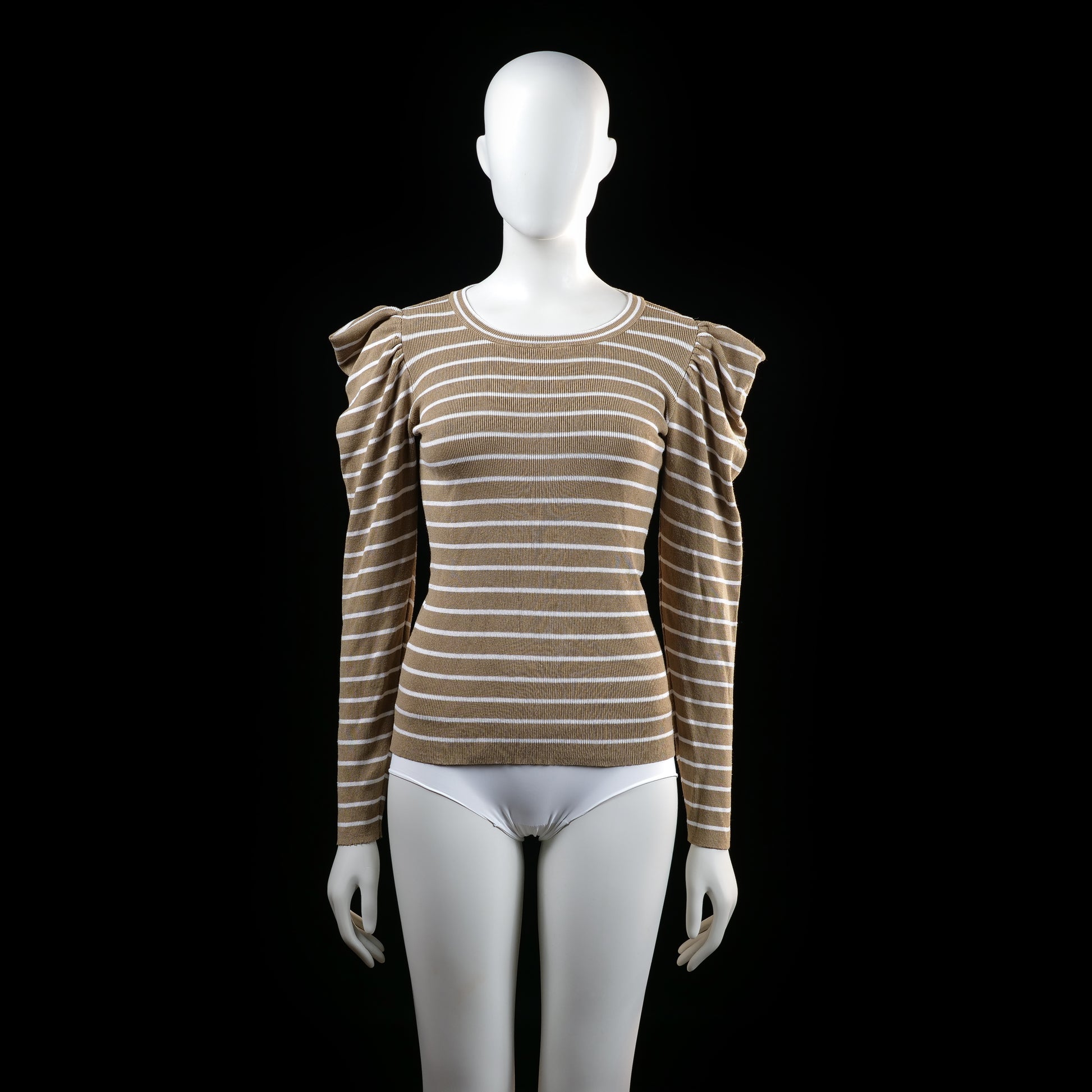 Jacqueline De Yong - sweater - Beige, White - (Storlek: L)