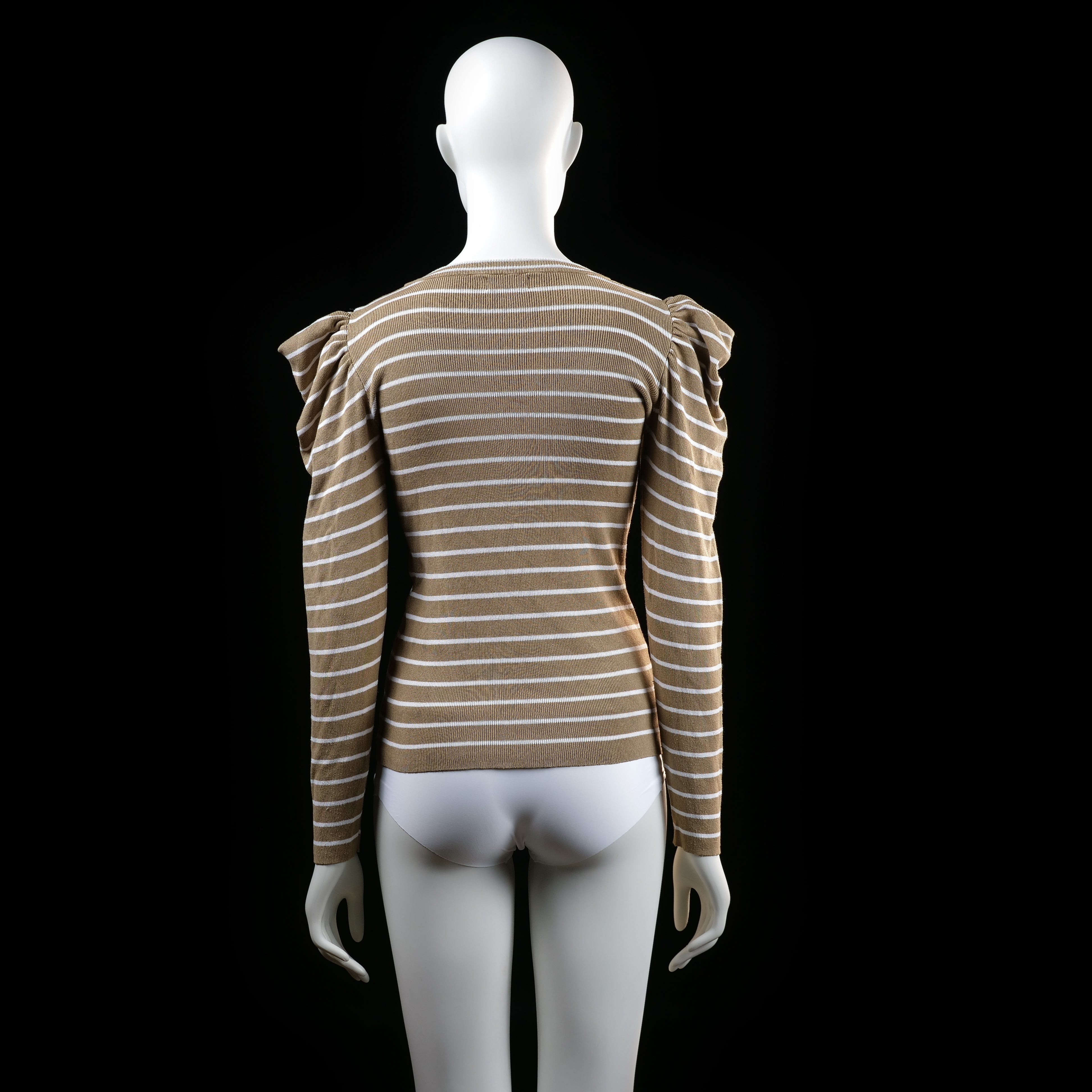 Jacqueline De Yong - sweater - Beige, White - (Storlek: L)