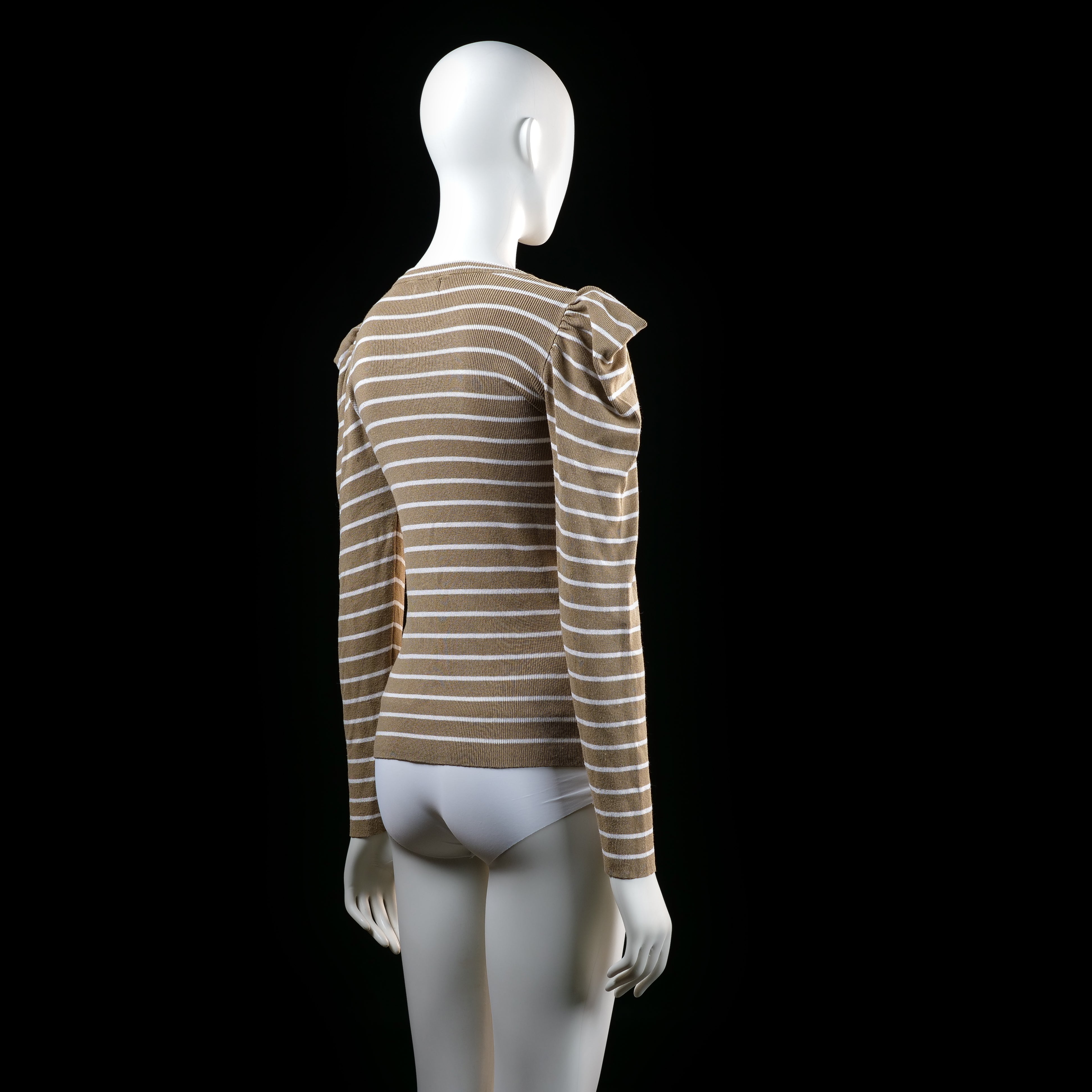 Jacqueline De Yong - sweater - Beige, White - (Storlek: L)