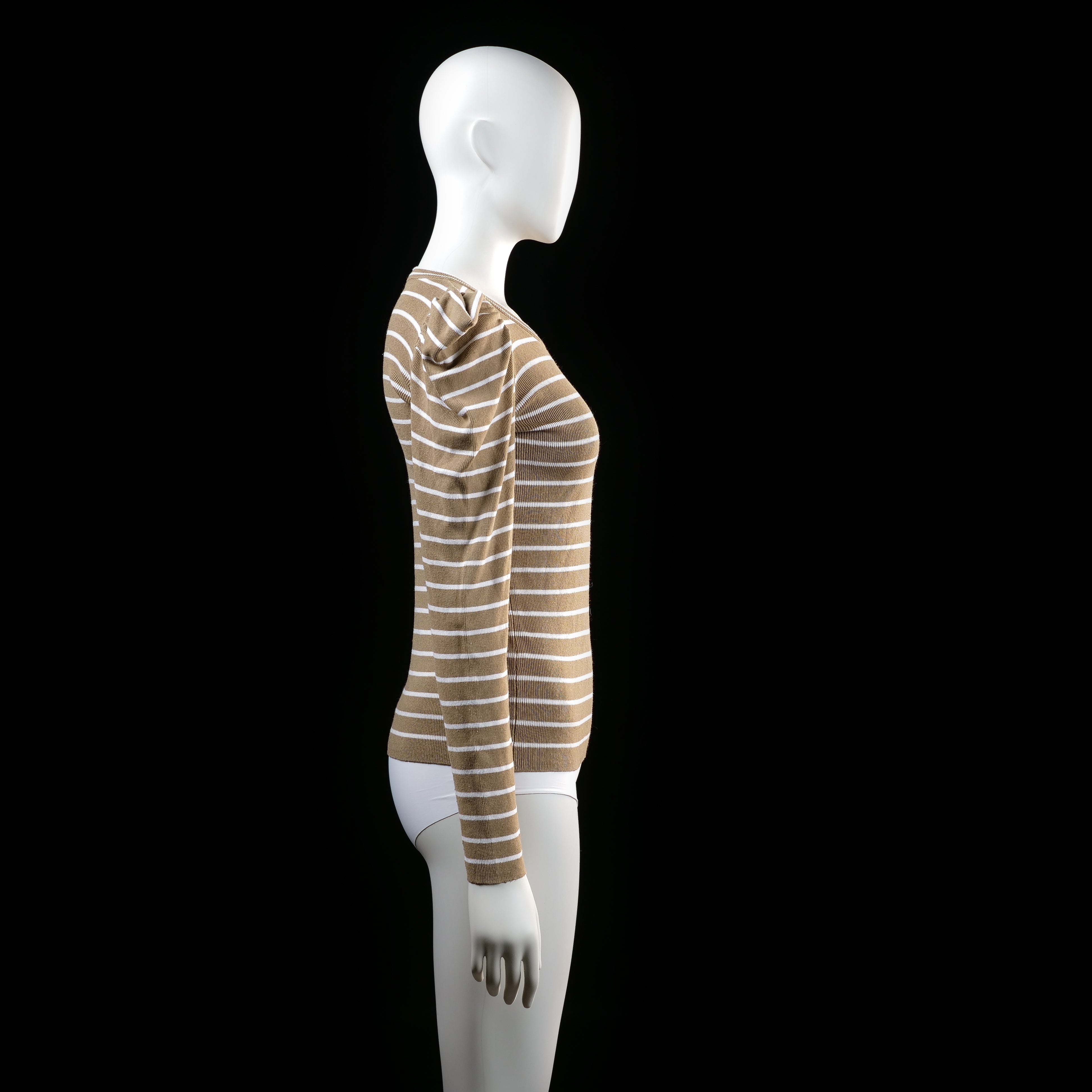 Jacqueline De Yong - sweater - Beige, White - (Storlek: L)