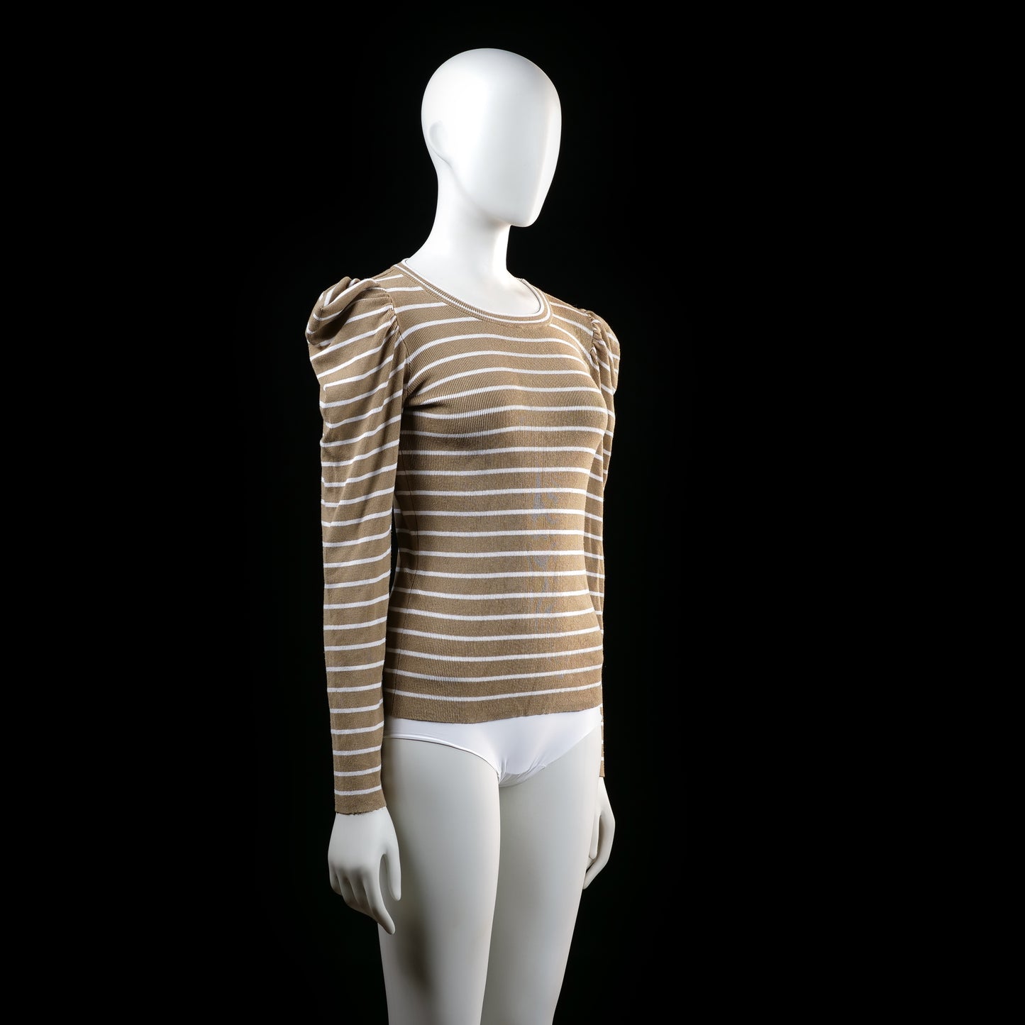 Jacqueline De Yong - sweater - Beige, White - (Storlek: L)