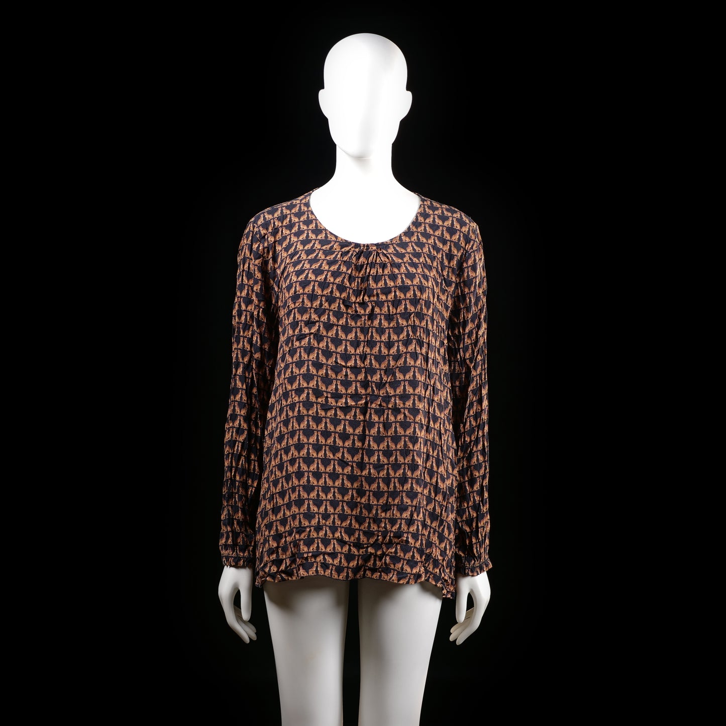 Enjoy - tunic - Black, Camel - (Storlek: XXL)