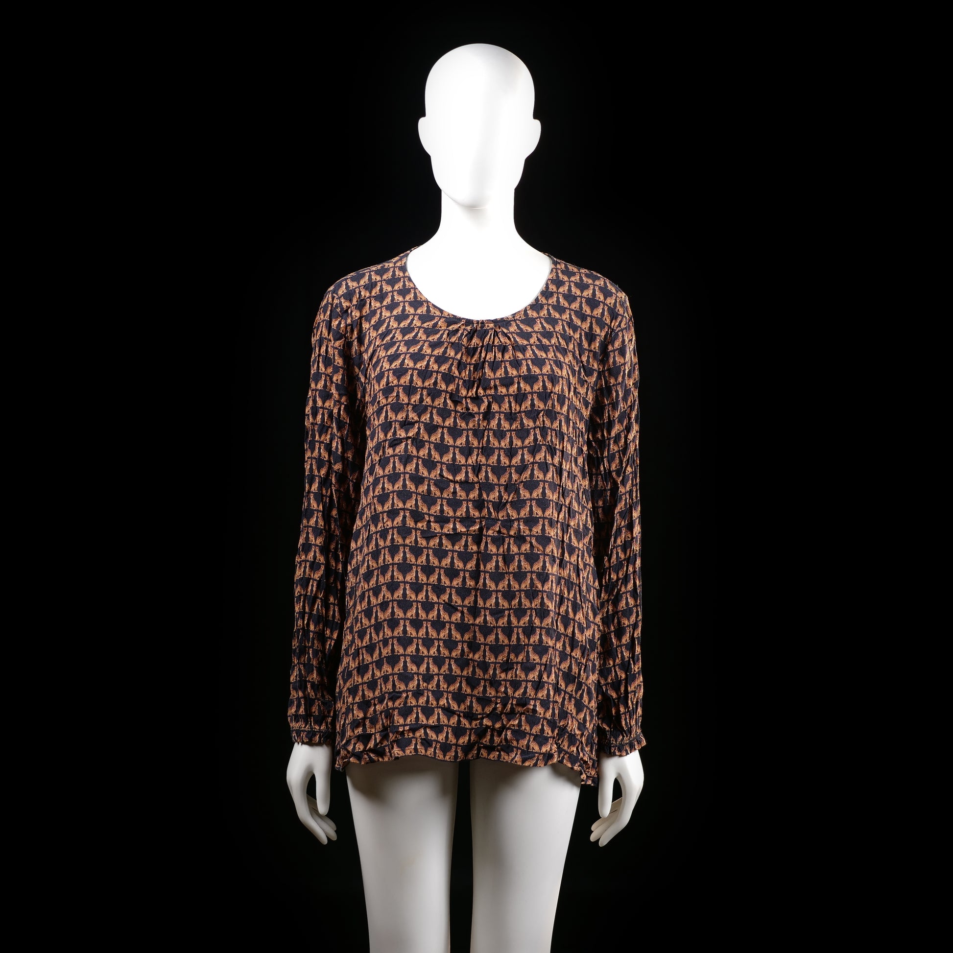 Enjoy - tunic - Black, Camel - (Storlek: XXL)