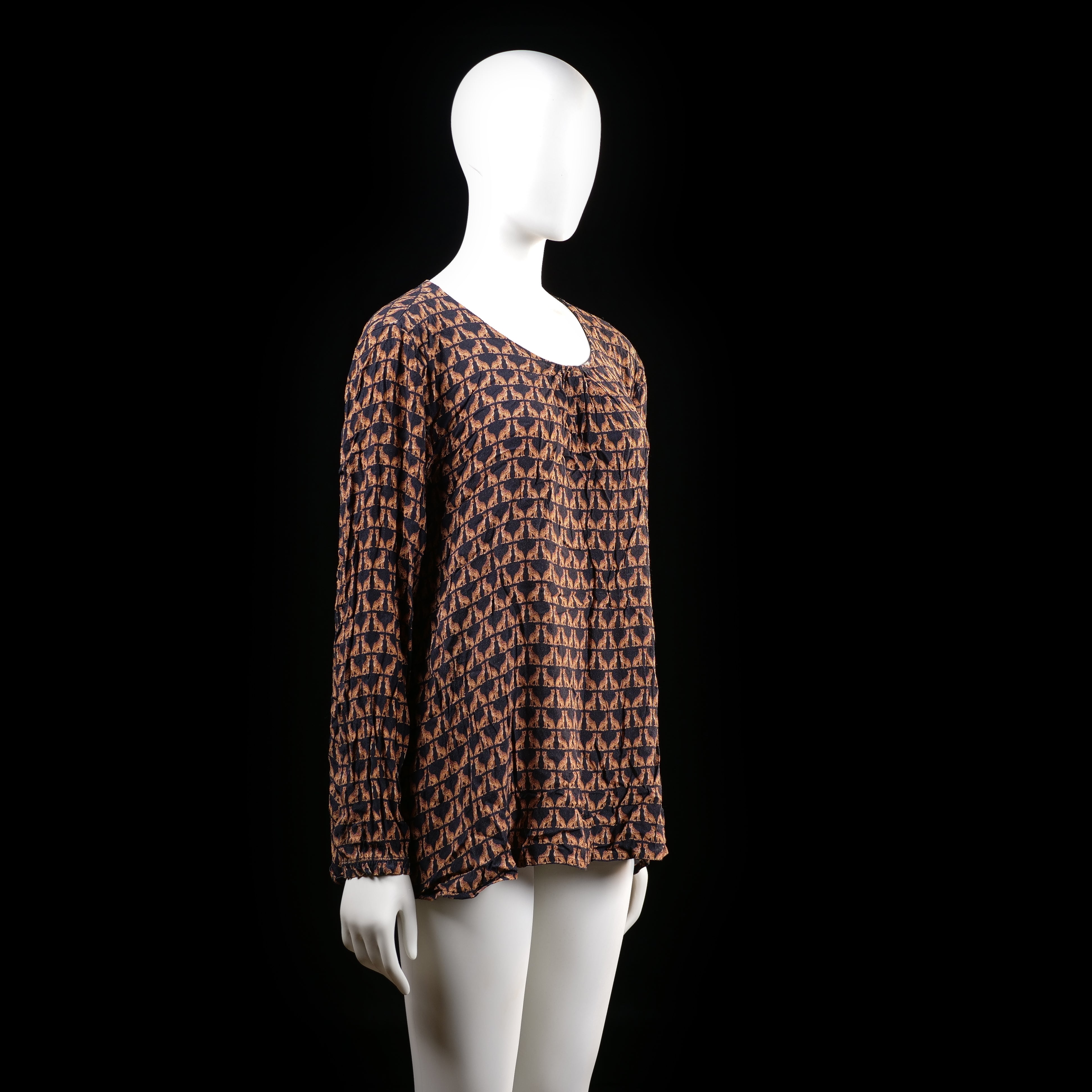 Enjoy - tunic - Black, Camel - (Storlek: XXL)
