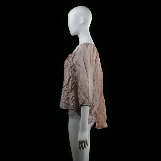 Made In Italy - blouse - Taupe - (Storlek: S)