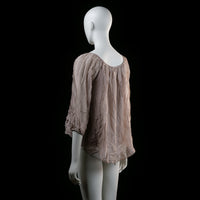 Made In Italy - blouse - Taupe - (Storlek: S)