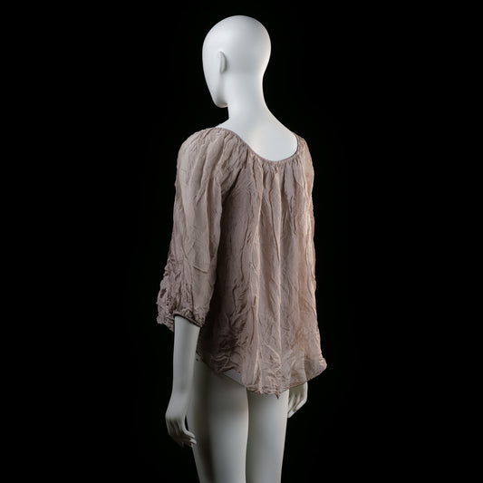 Made In Italy - blouse - Taupe - (Storlek: S)