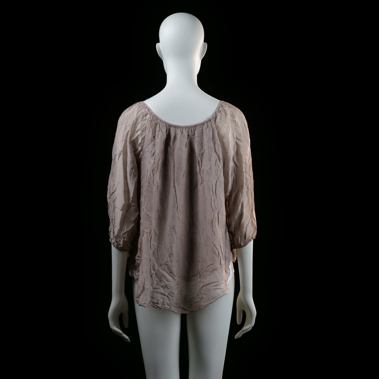 Made In Italy - blouse - Taupe - (Storlek: S)