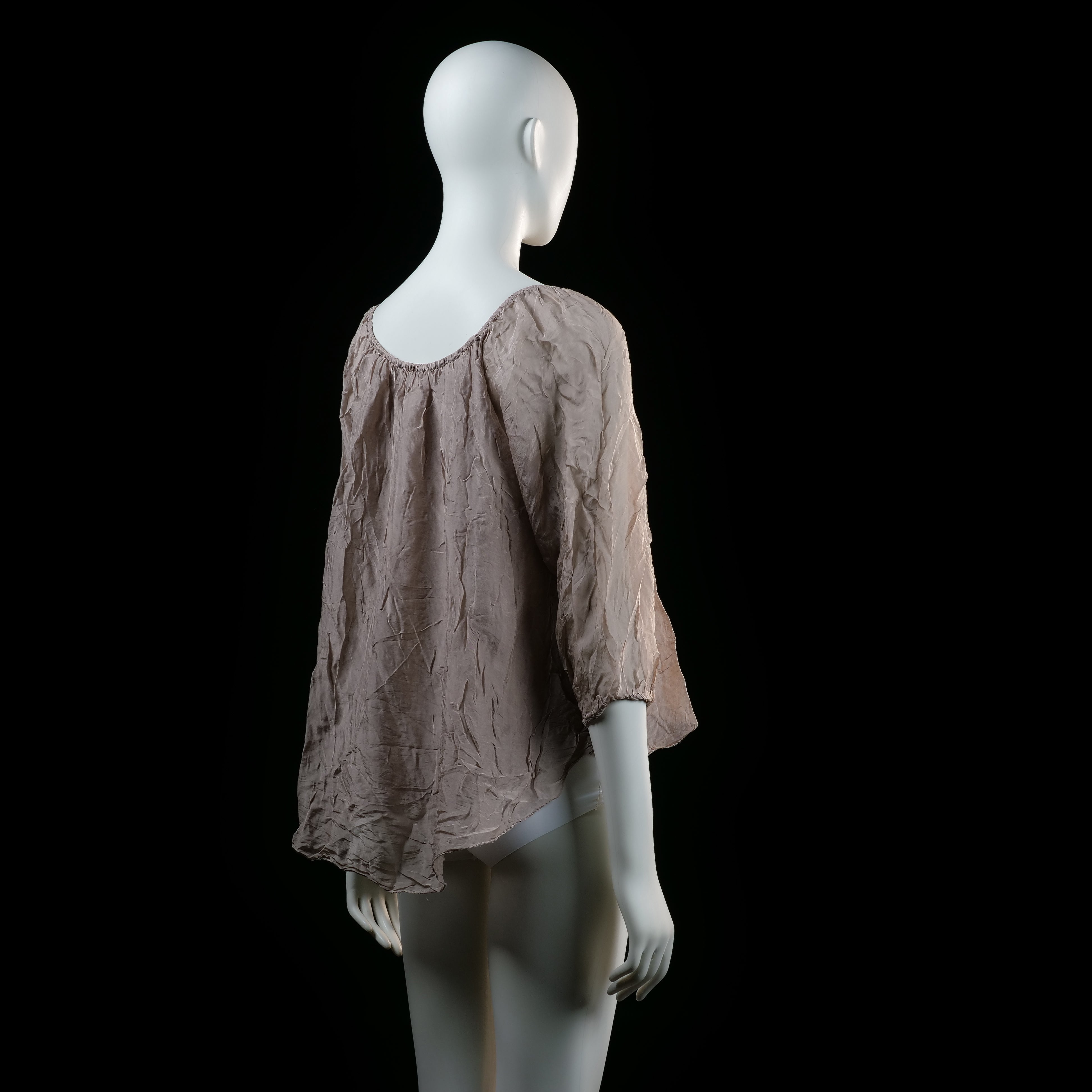 Made In Italy - blouse - Taupe - (Storlek: S)