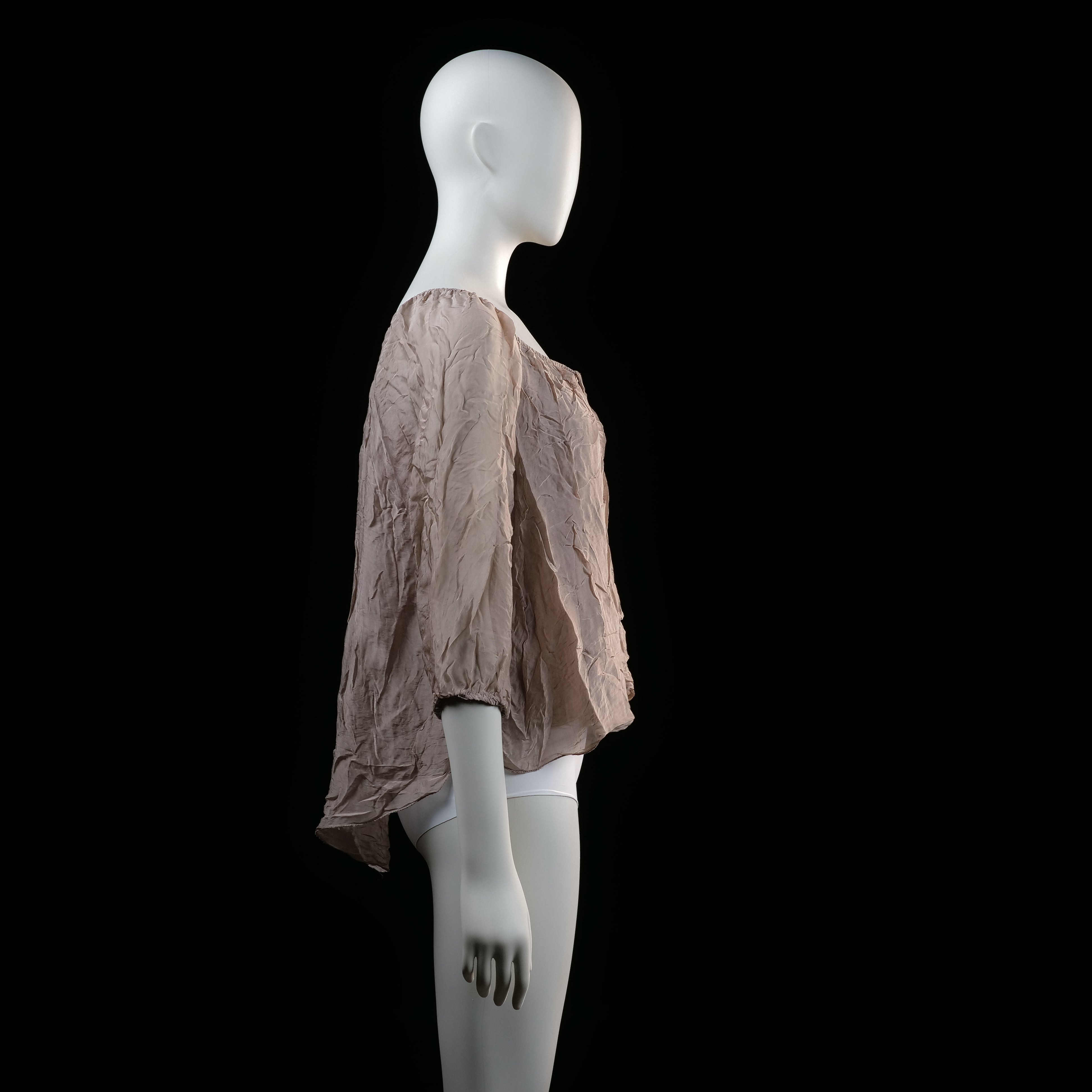 Made In Italy - blouse - Taupe - (Storlek: S)