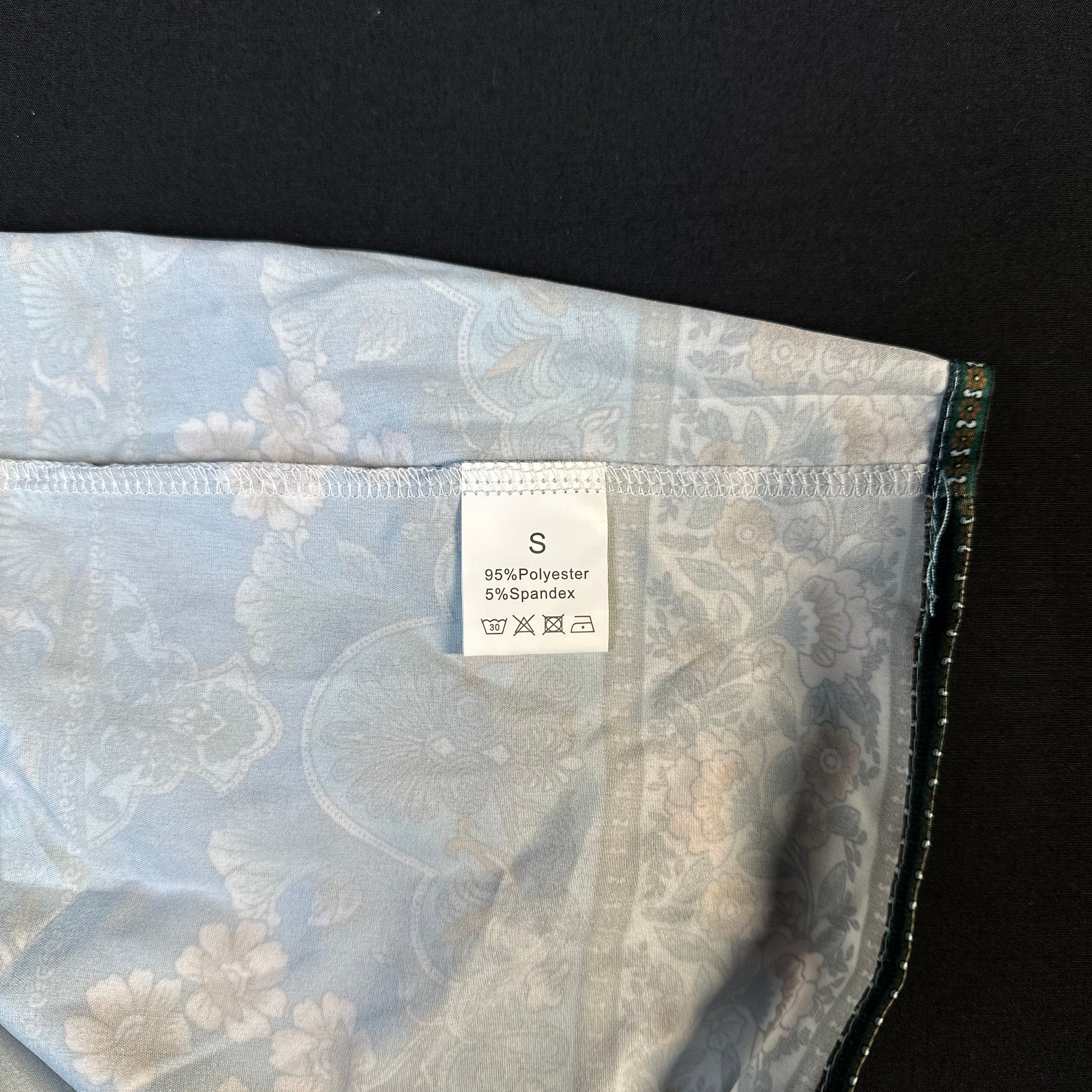 blouse - Light Blue, Rust - (Storlek: S)