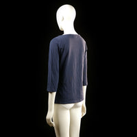 Lindex - t-shirt - Navy - (Storlek: M)