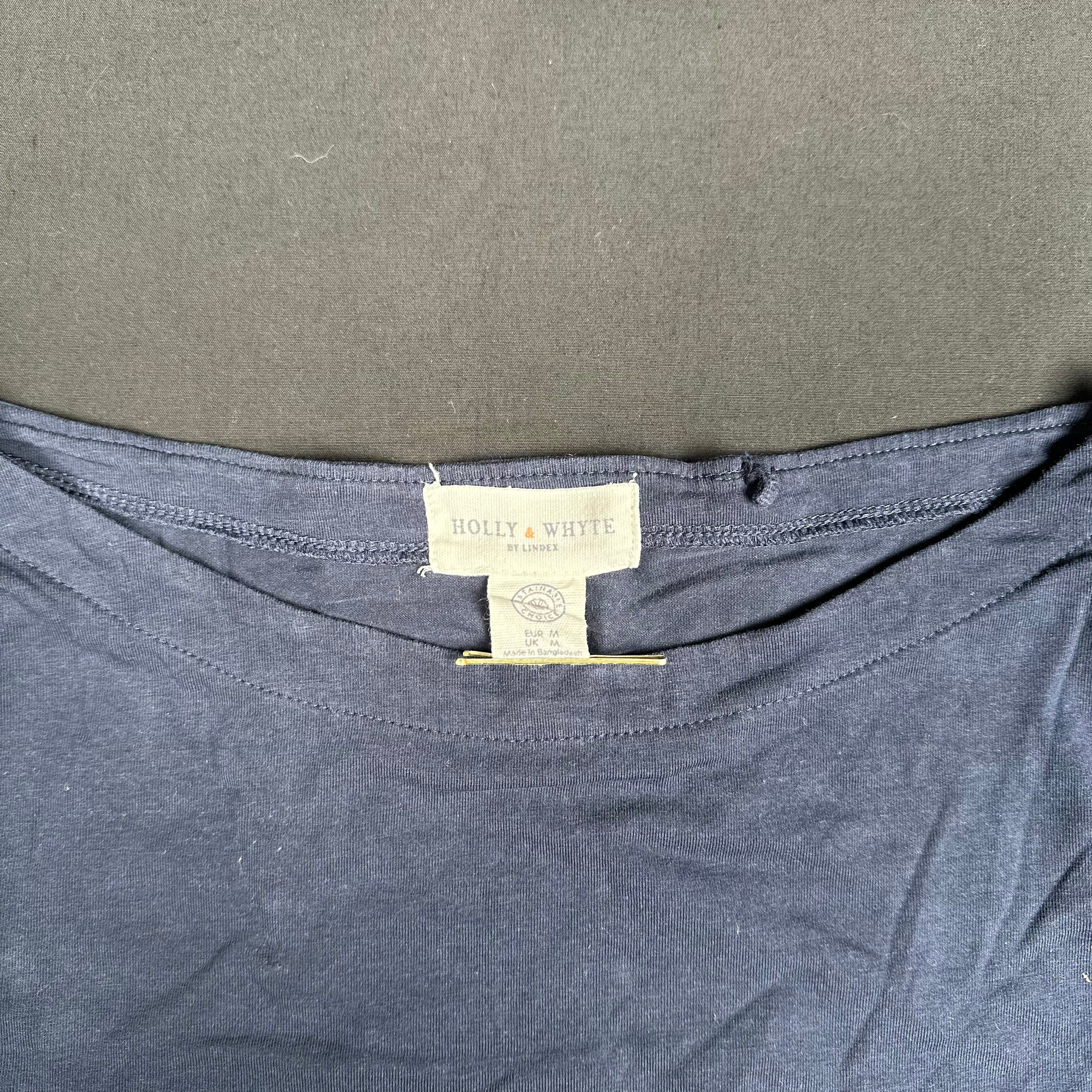 Lindex - t-shirt - Navy - (Storlek: M)