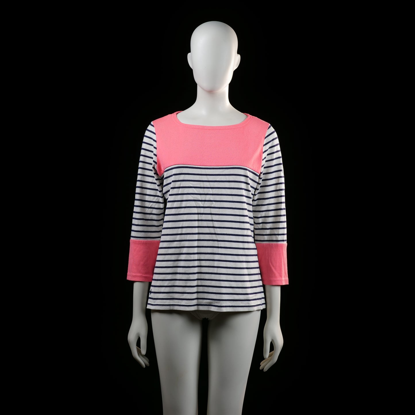 Joules - t-shirt - White, Navy, Pink - (Storlek: M)