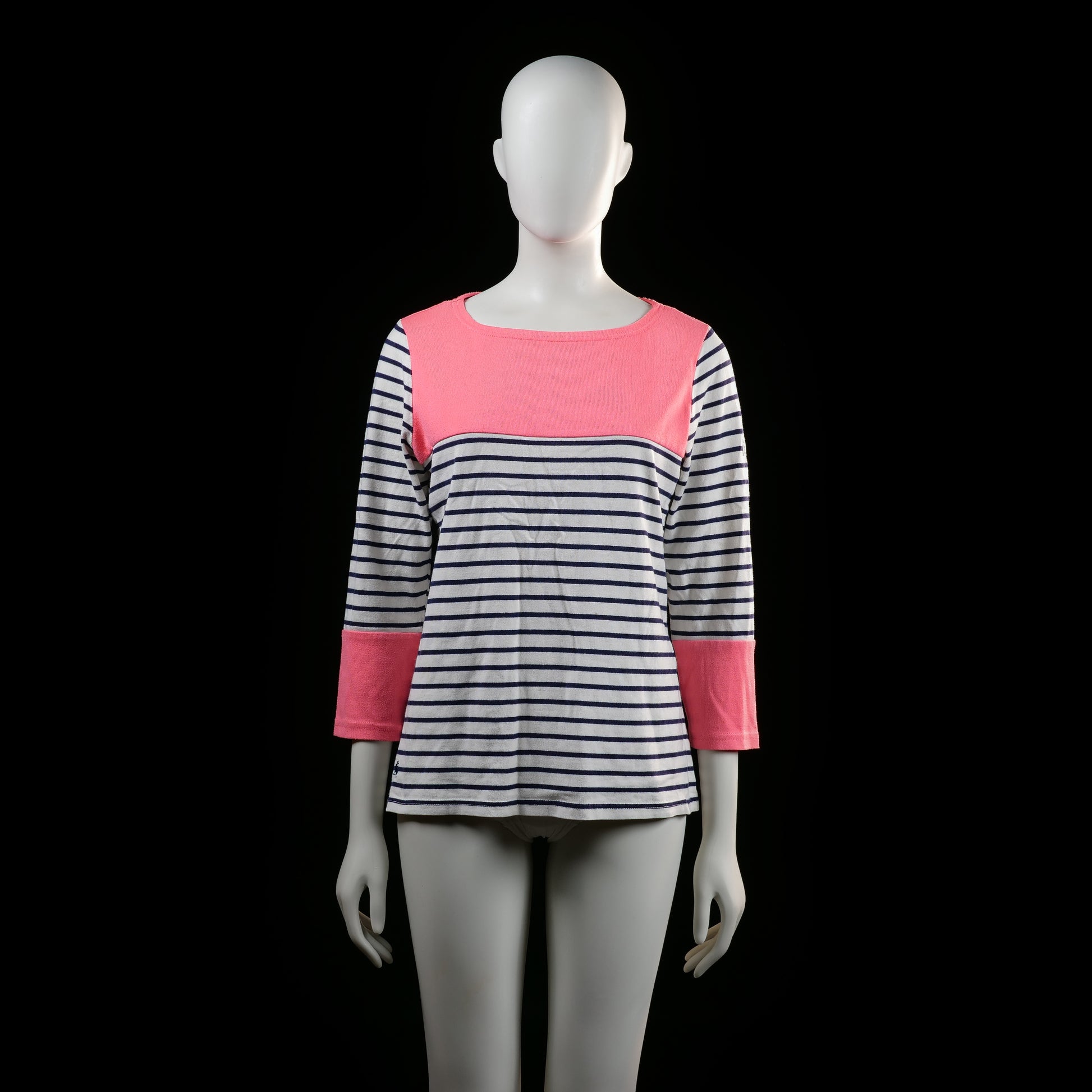 Joules - t-shirt - White, Navy, Pink - (Storlek: M)