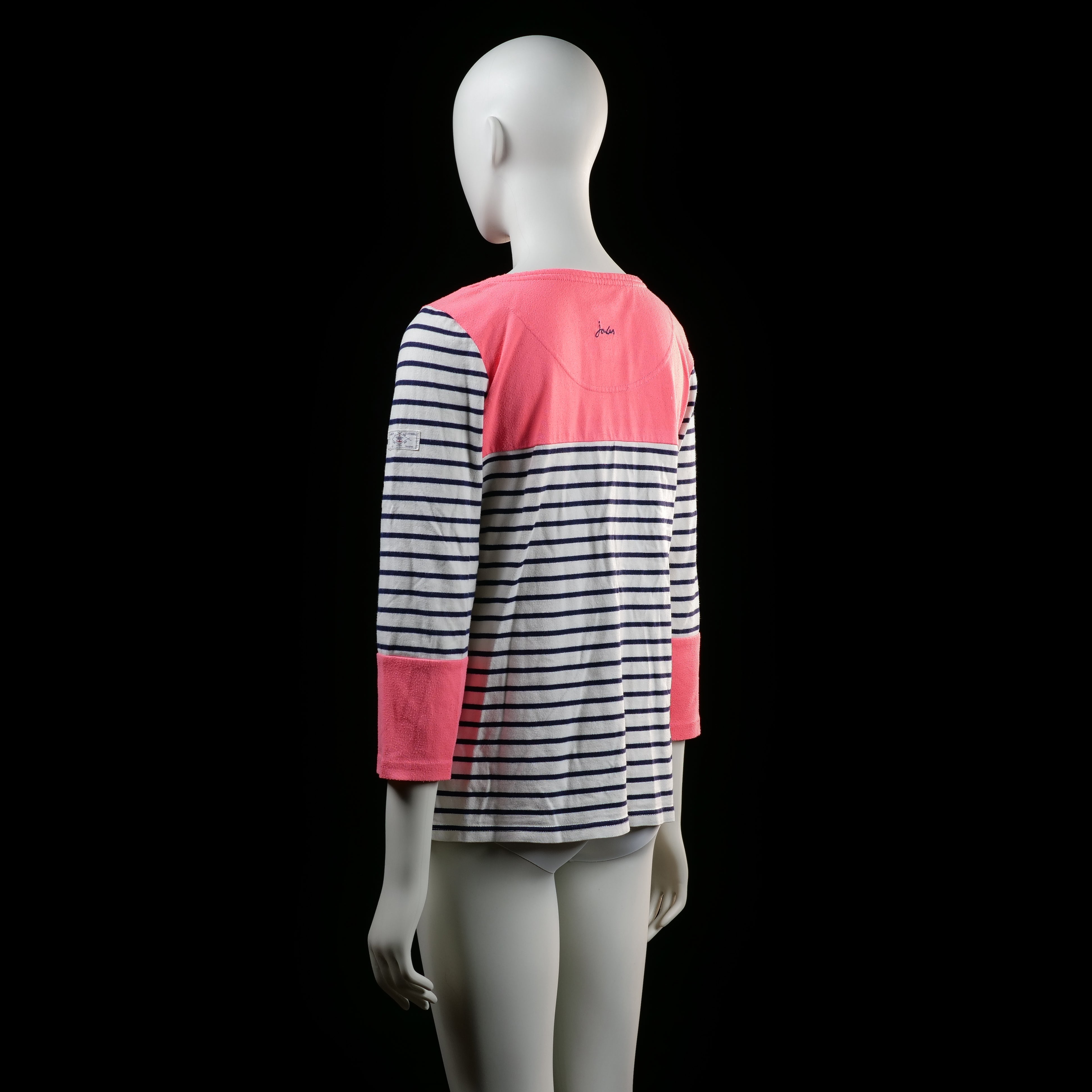 Joules - t-shirt - White, Navy, Pink - (Storlek: M)