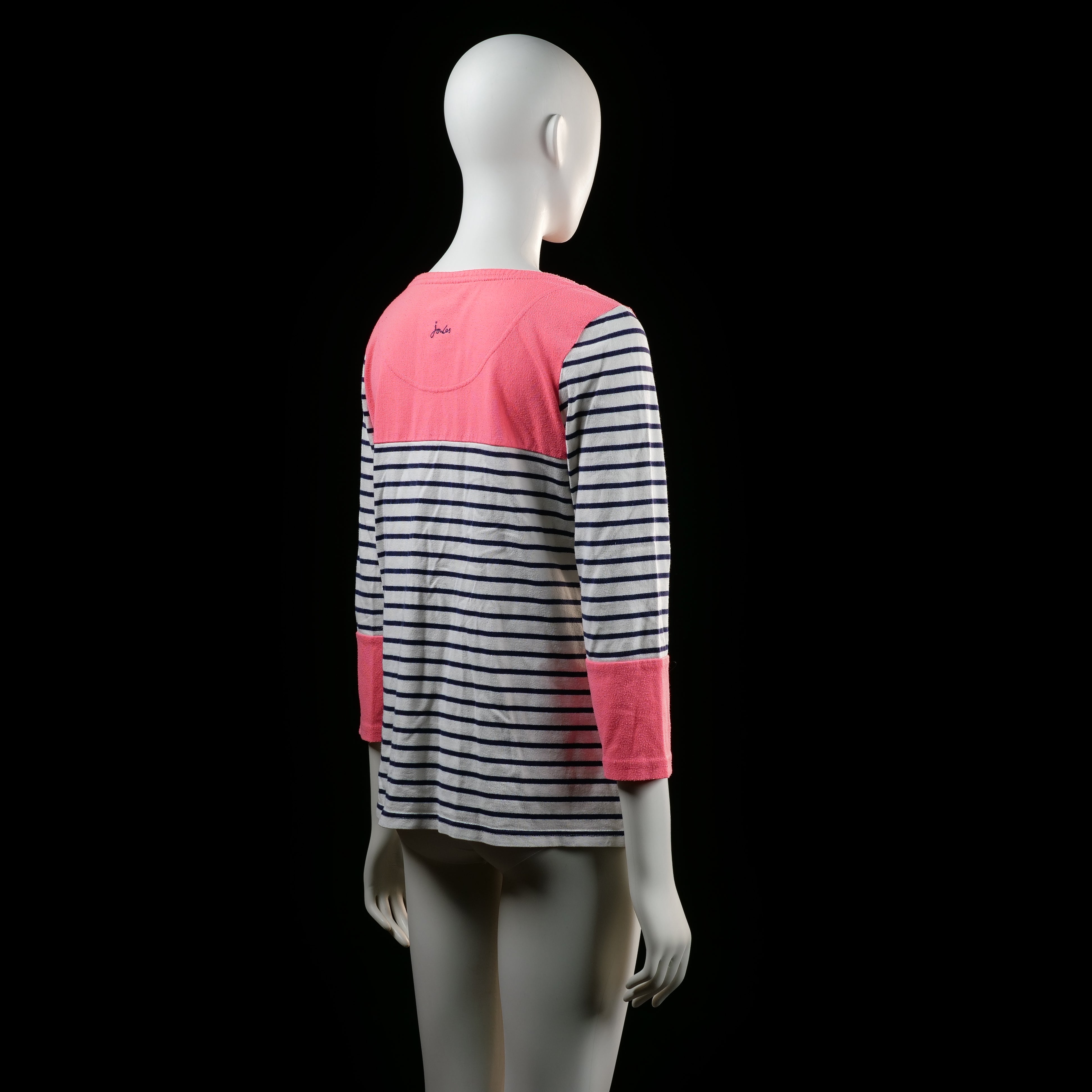 Joules - t-shirt - White, Navy, Pink - (Storlek: M)