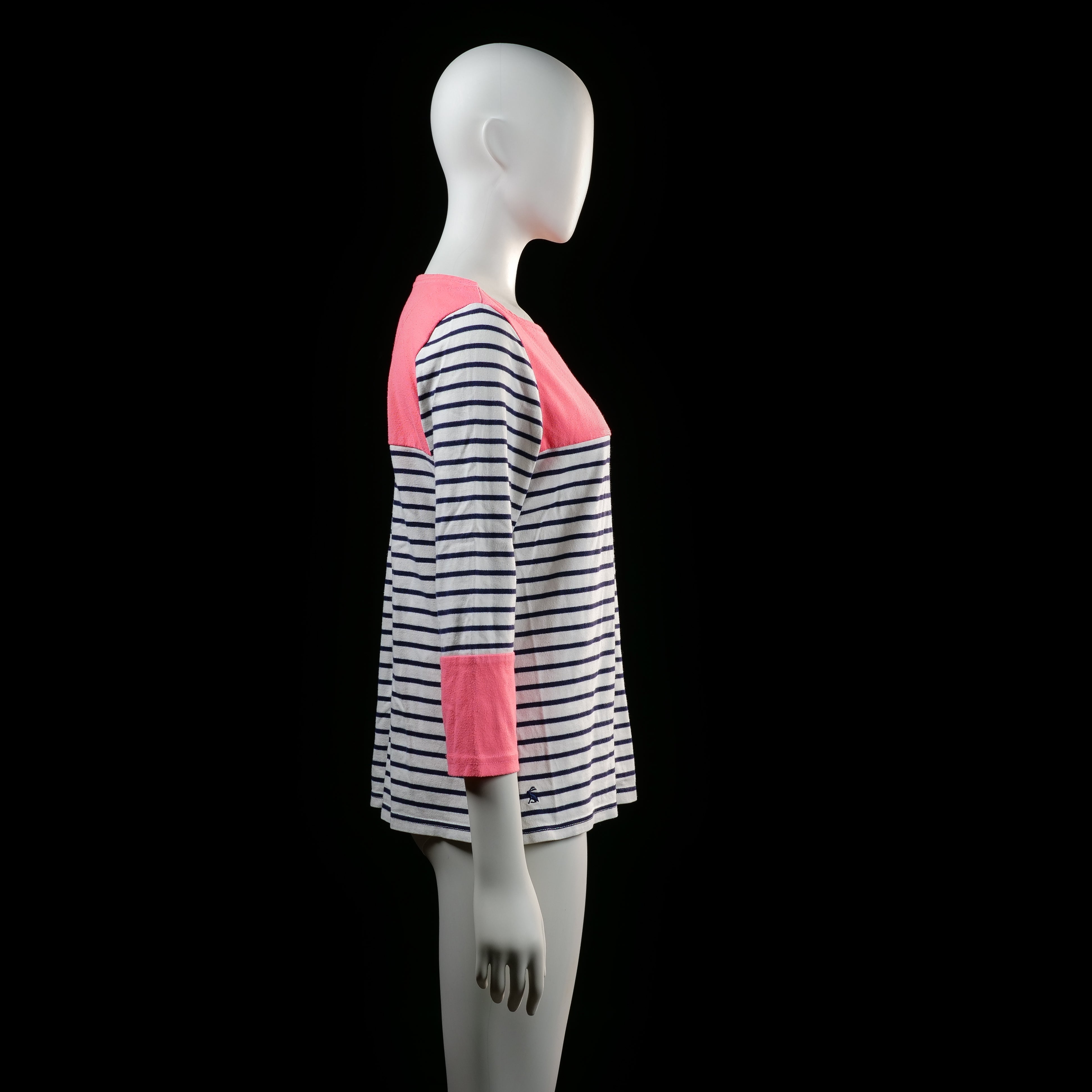 Joules - t-shirt - White, Navy, Pink - (Storlek: M)