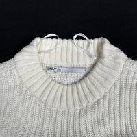 Only - sweater - White - (Storlek: S)