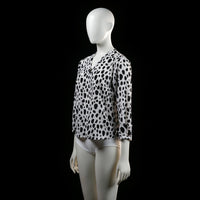 Savinni - blouse - White, Black - (Storlek: S)