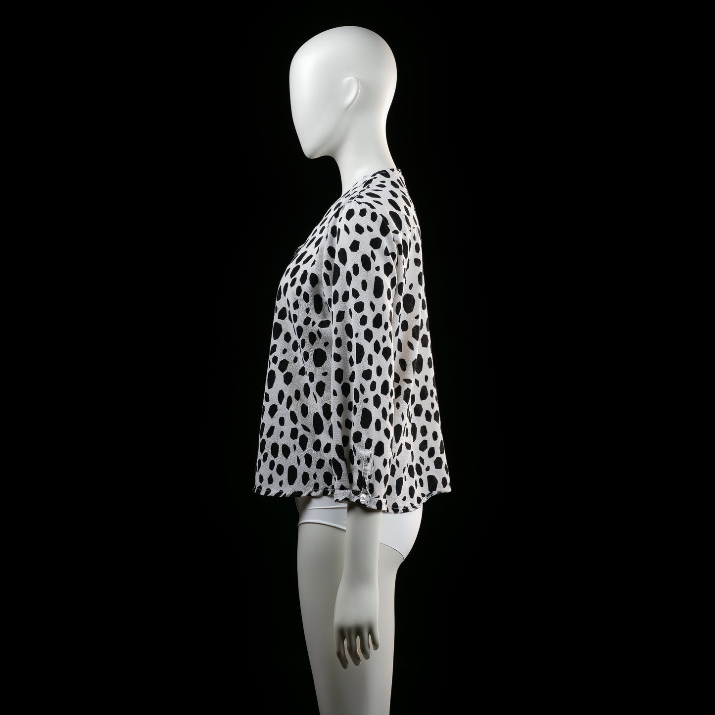 Savinni - blouse - White, Black - (Storlek: S)