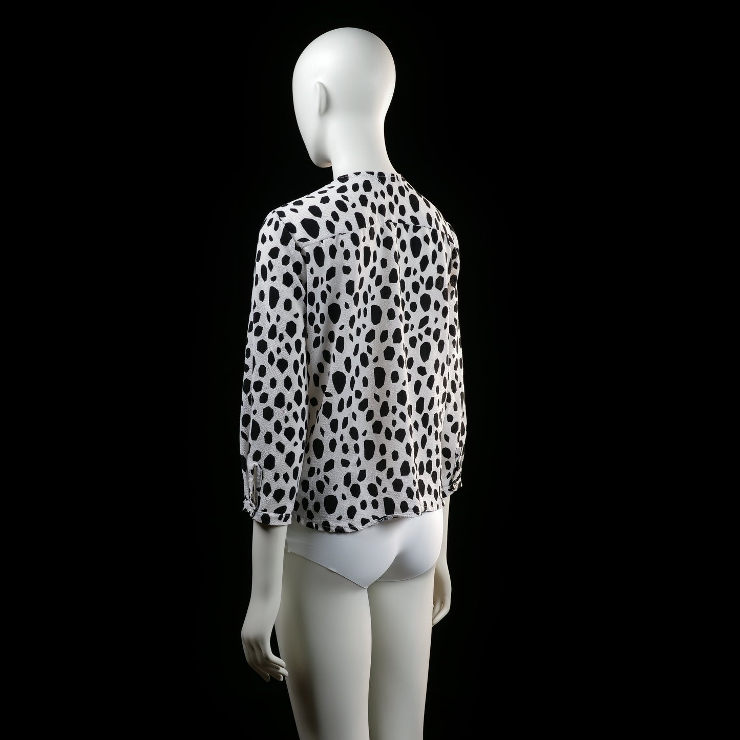 Savinni - blouse - White, Black - (Storlek: S)