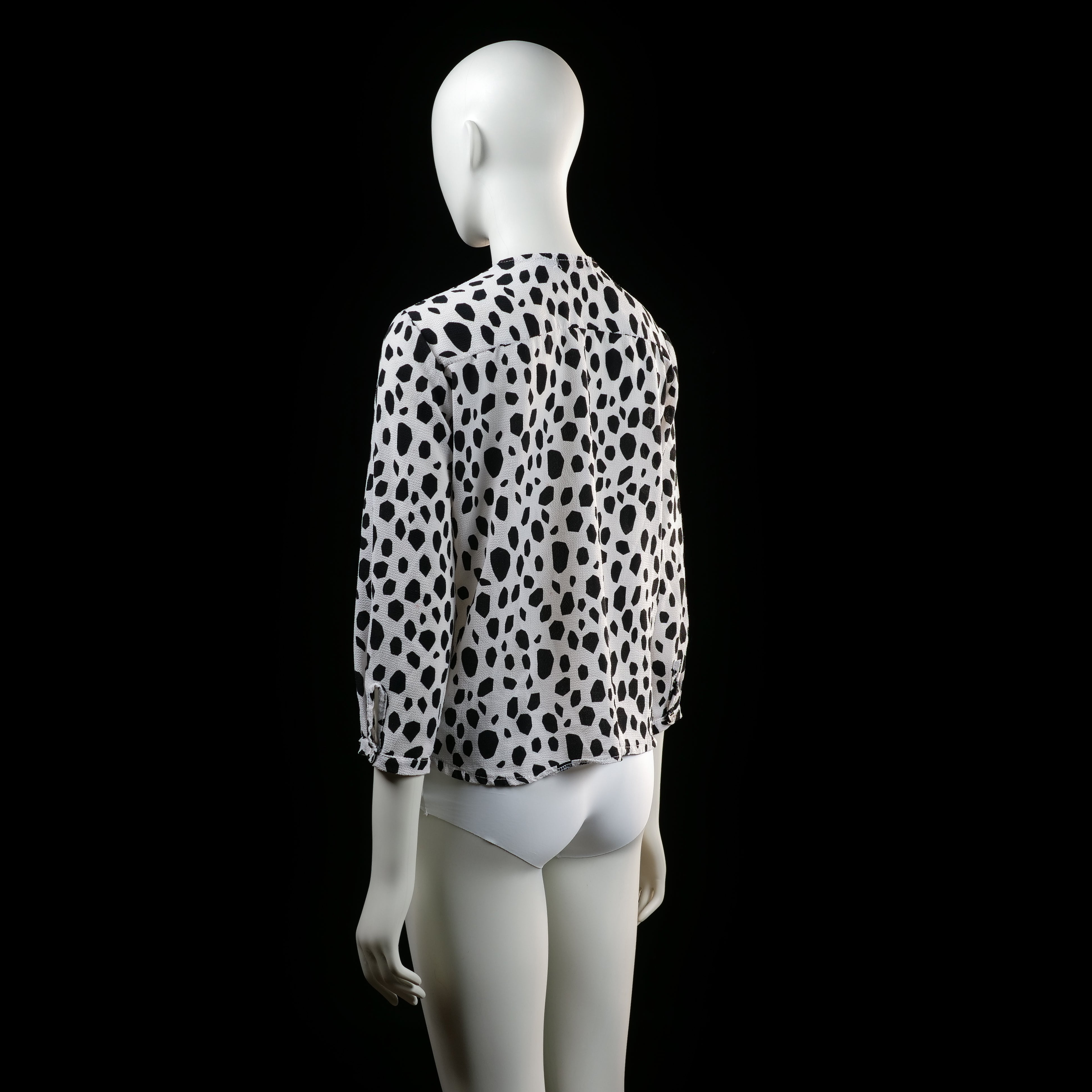 Savinni - blouse - White, Black - (Storlek: S)