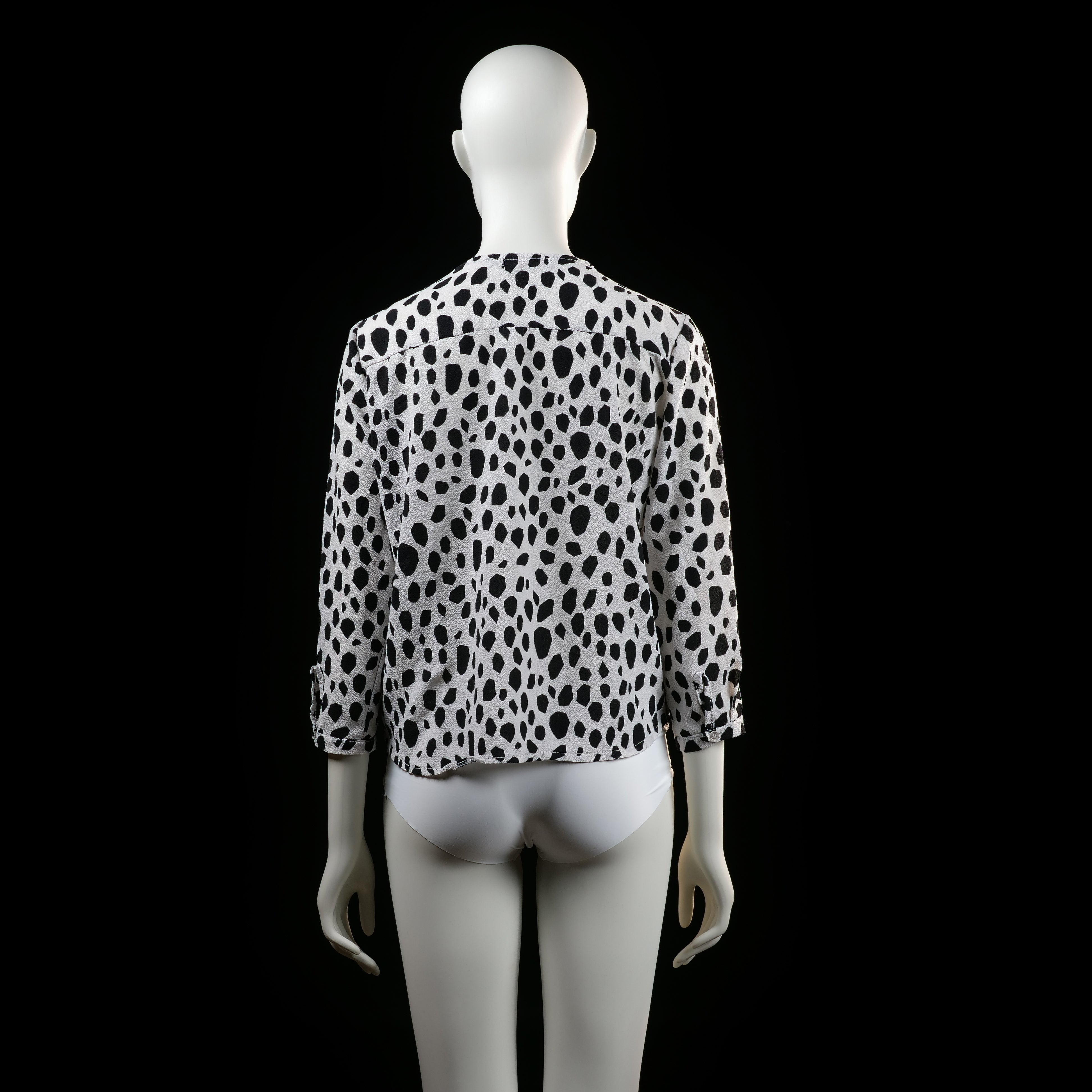 Savinni - blouse - White, Black - (Storlek: S)