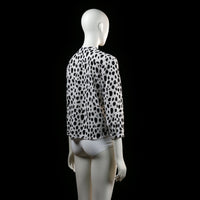 Savinni - blouse - White, Black - (Storlek: S)
