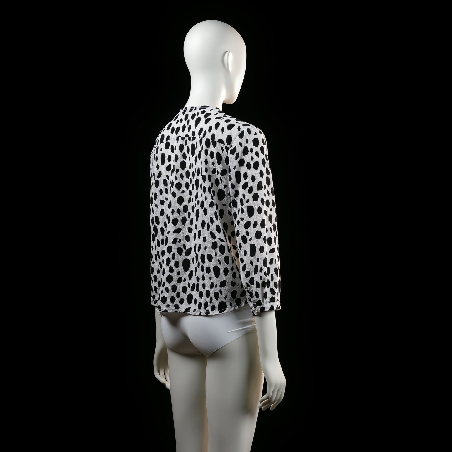 Savinni - blouse - White, Black - (Storlek: S)