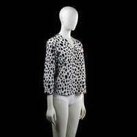 Savinni - blouse - White, Black - (Storlek: S)