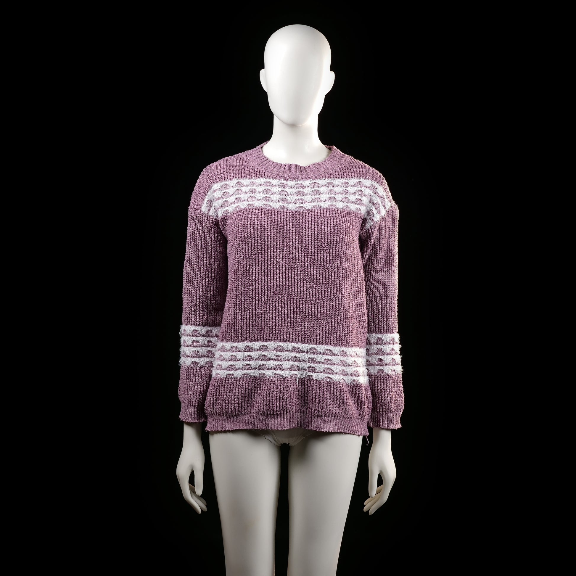Silver Swan - sweater - Lavender, White - (Storlek: M, L)