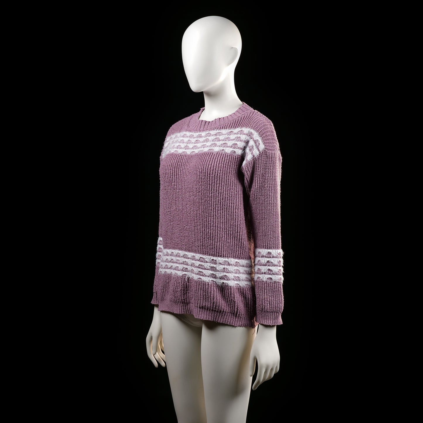 Silver Swan - sweater - Lavender, White - (Storlek: M, L)
