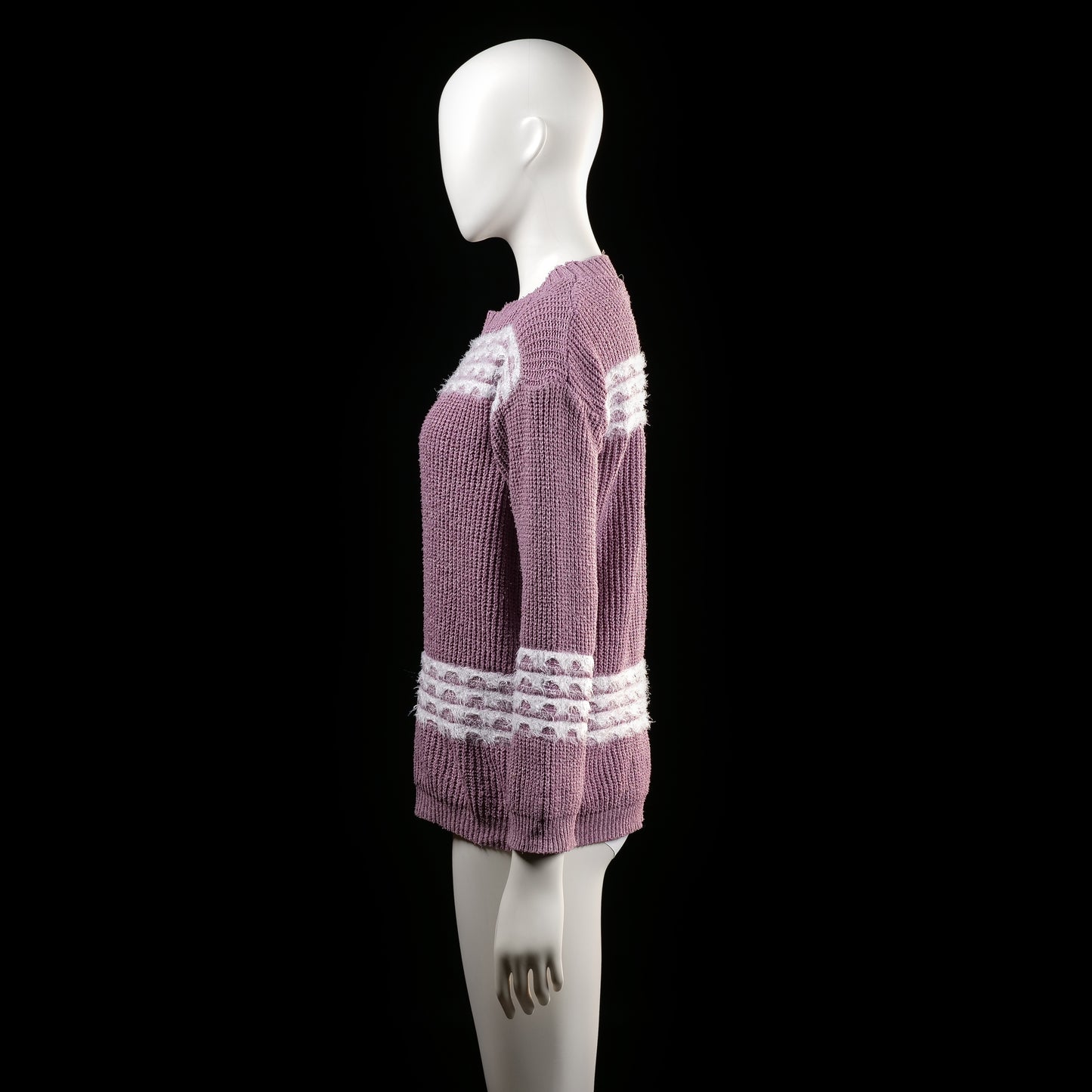 Silver Swan - sweater - Lavender, White - (Storlek: M, L)