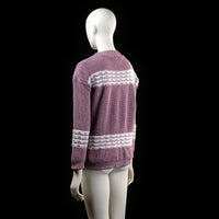 Silver Swan - sweater - Lavender, White - (Storlek: M, L)