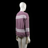 Silver Swan - sweater - Lavender, White - (Storlek: M, L)
