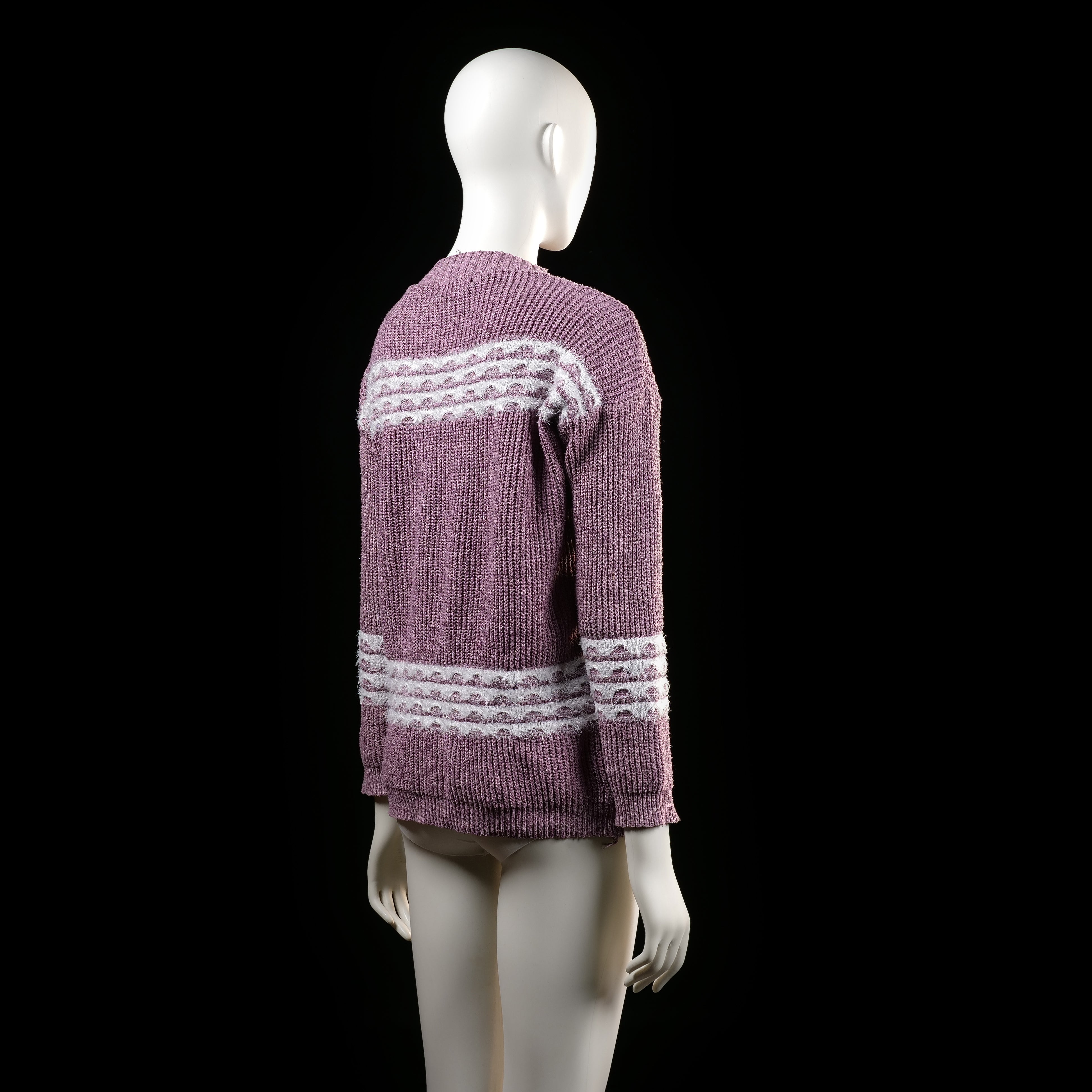Silver Swan - sweater - Lavender, White - (Storlek: M, L)