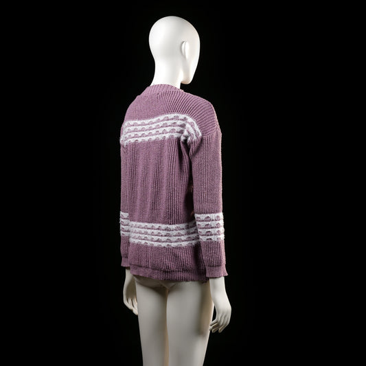 Silver Swan - sweater - Lavender, White - (Storlek: M, L)
