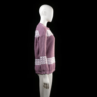 Silver Swan - sweater - Lavender, White - (Storlek: M, L)