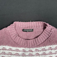 Silver Swan - sweater - Lavender, White - (Storlek: M, L)