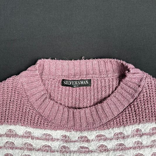 Silver Swan - sweater - Lavender, White - (Storlek: M, L)