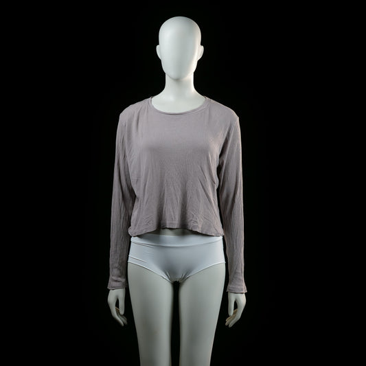 H&M - t-shirt - Lilac - (Storlek: M)