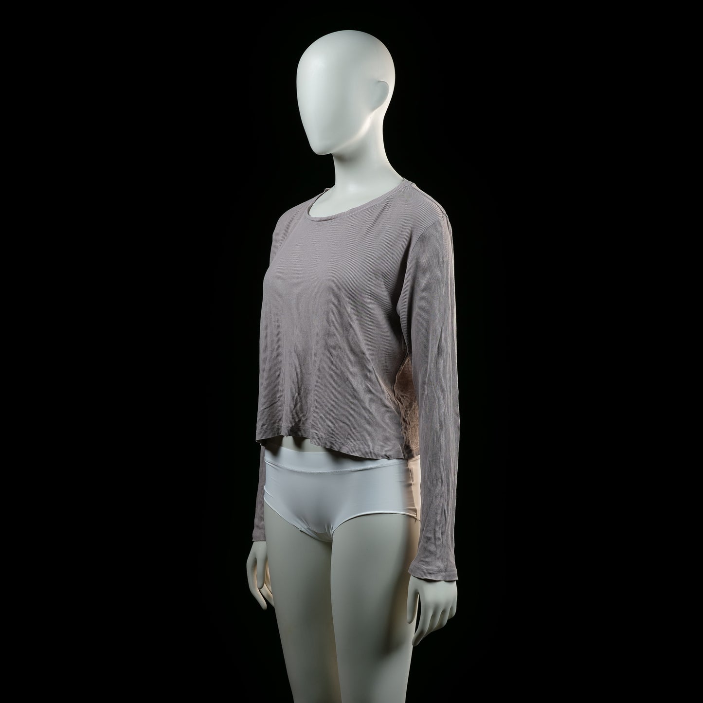 H&M - t-shirt - Lilac - (Storlek: M)