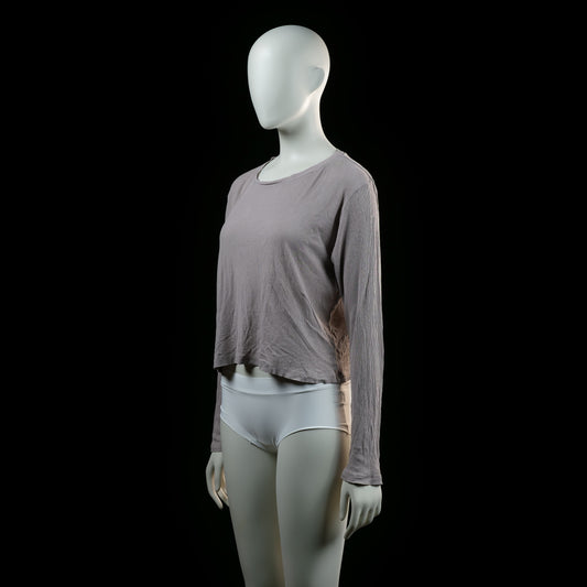 H&M - t-shirt - Lilac - (Storlek: M)