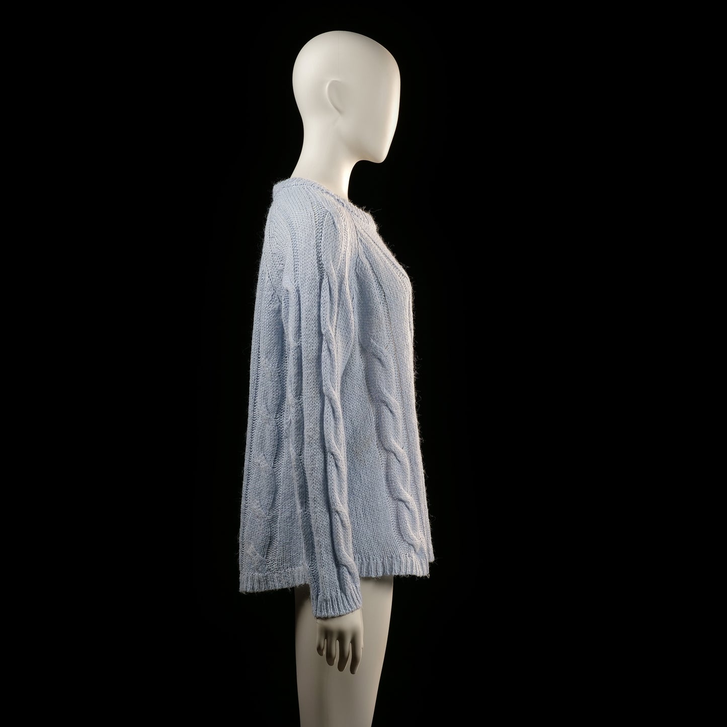 Lindex - sweater - Light Blue - (Storlek: M)