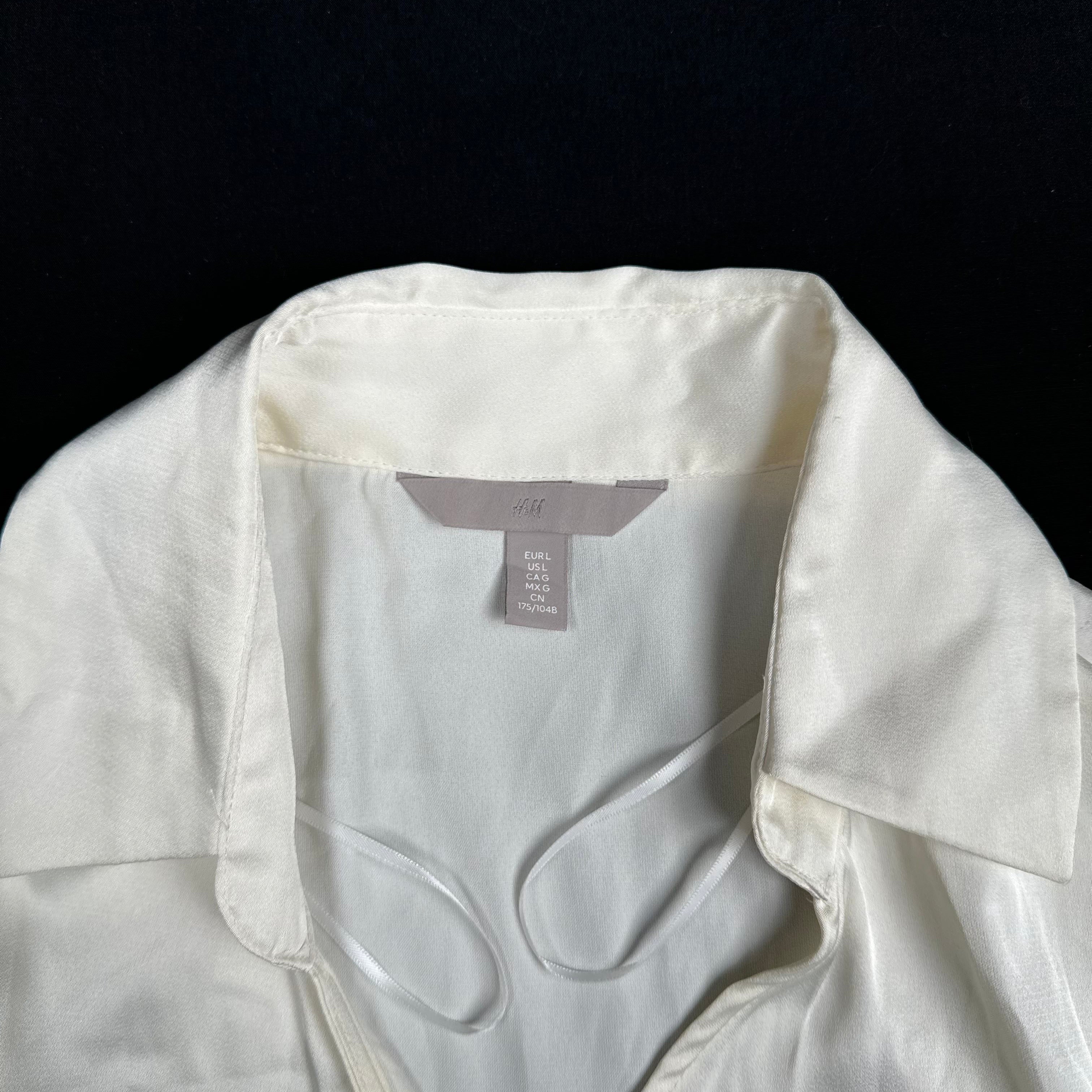 H&M - bodysuit - Ivory - (Storlek: L)