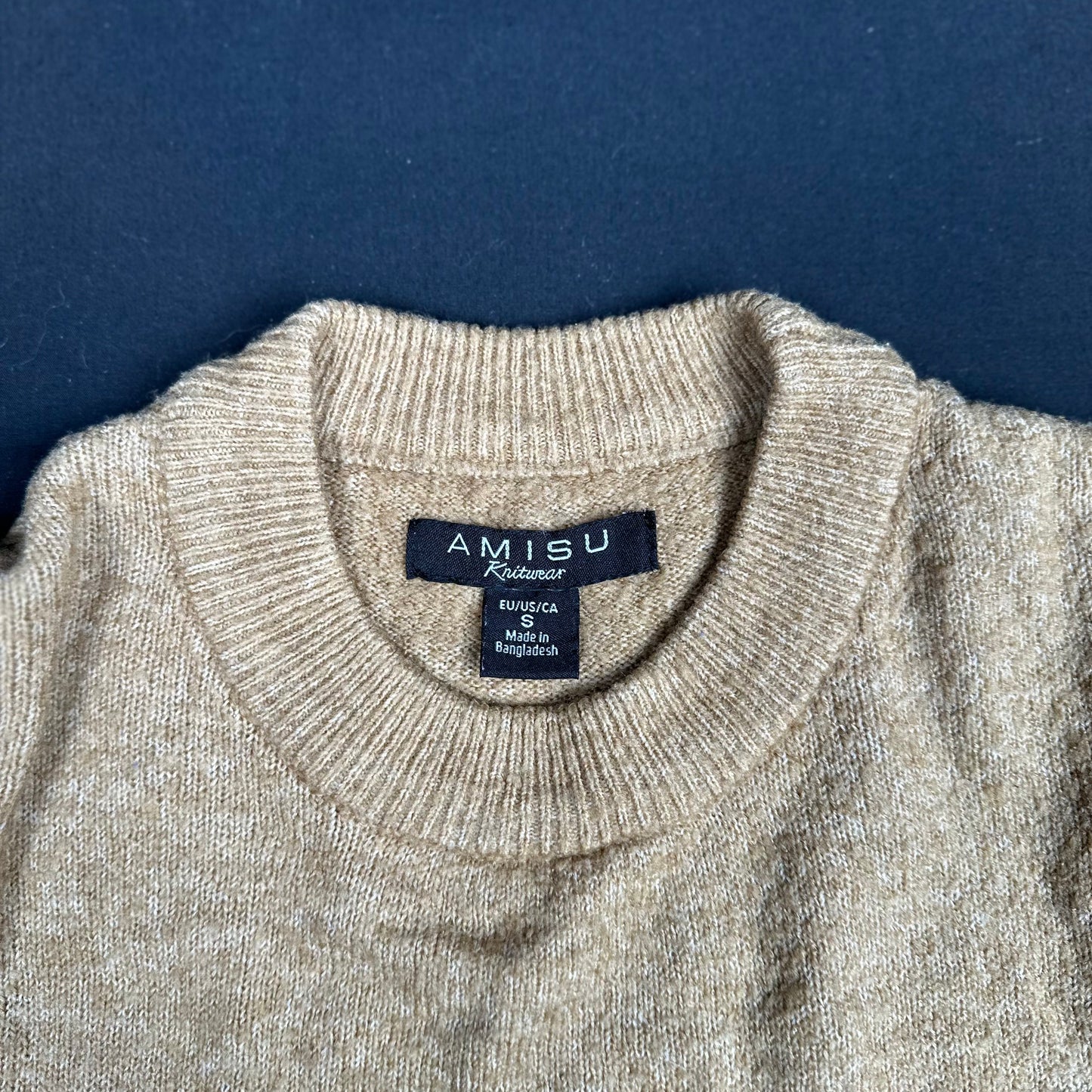 Amisu - sweater - Camel - (Storlek: S)