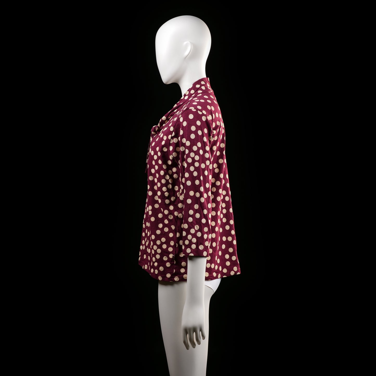 Danefæ - blouse - Burgundy, Ivory - (Storlek: M)